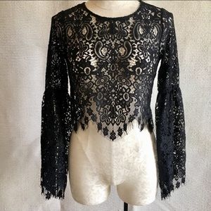 COPY - For Love & Lemons! Dark Valentine Lace Top